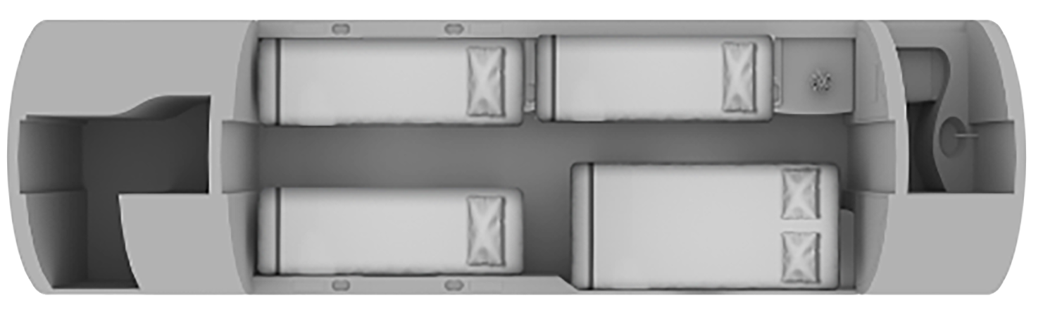 Floor plan Challenger 604 Night