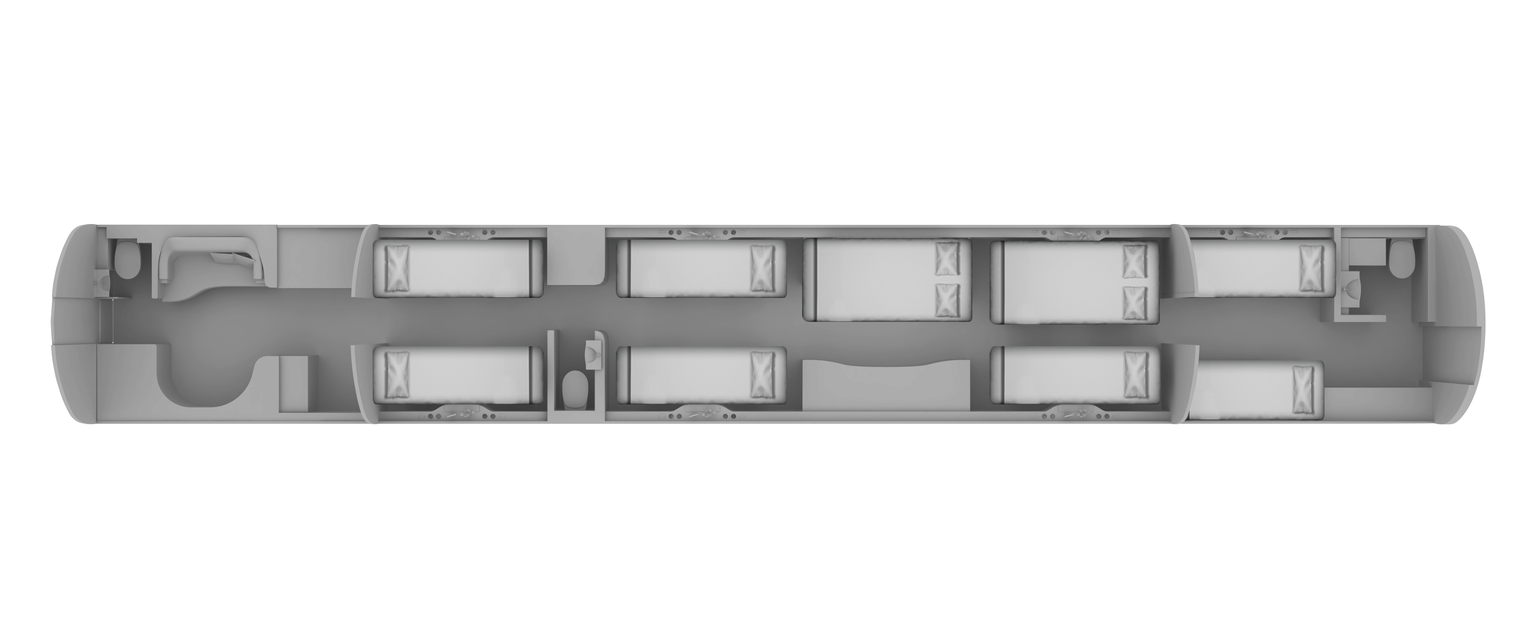 Embraer Lineage 1000_Floor Plan_Night