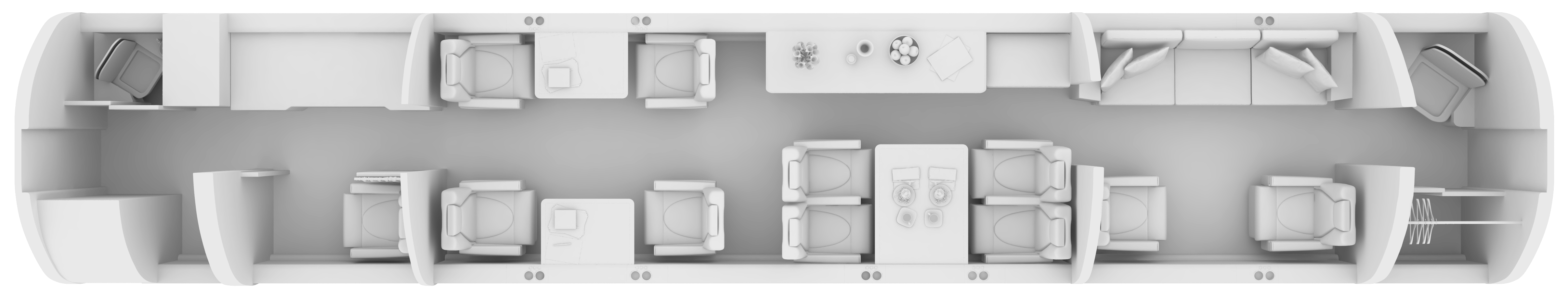Floor Plan Bombardier Global 6000 Day