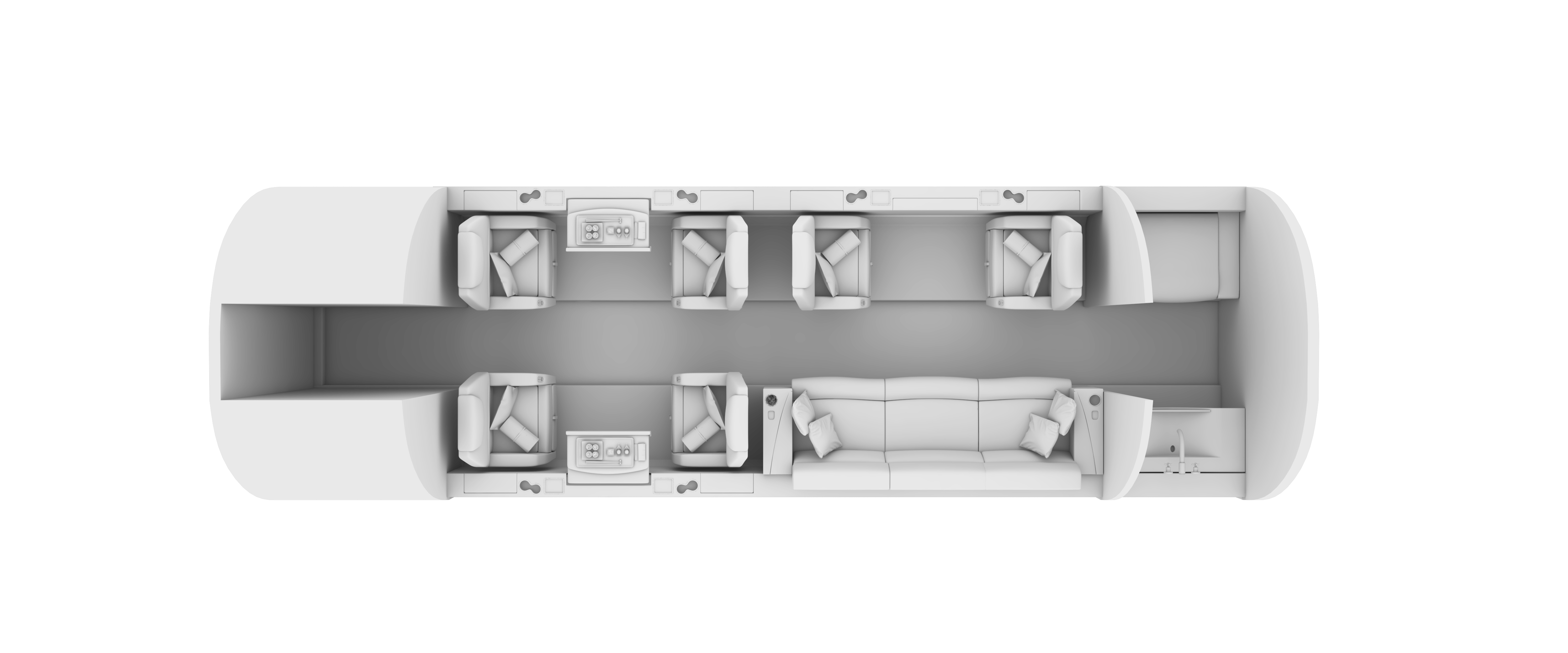 Floor Plan Bombardier Challenger 350 Day